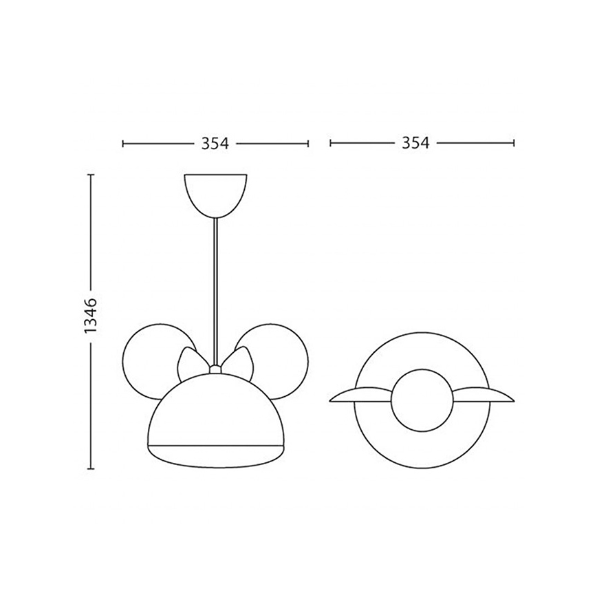 Philips 71758/31/16 - Hanglamp kinderkamer DISNEY MINNIE MOUSE 1xE27/15W/230V