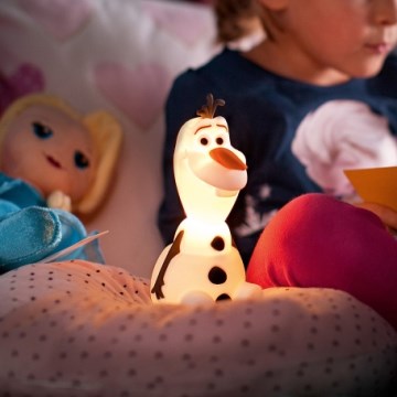 Philips 71768/08/16 - LED Kinderlamp DISNEY FROZEN OLAF LED/0,3W/2xAAA sneeuwman