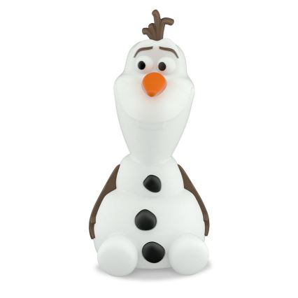 Philips 71768/08/16 - LED Kinderlamp DISNEY FROZEN OLAF LED/0,3W/2xAAA sneeuwman