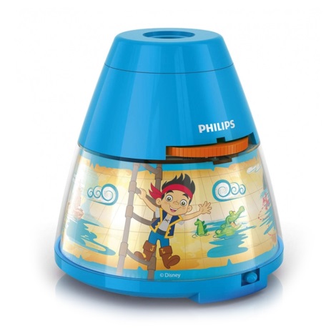 Philips 71769/05/16 - Lampe de table enfant avec projecteur DISNEY PIRATE LED/0,1W/3xAA