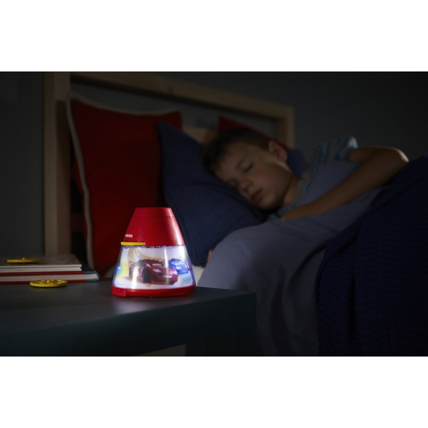 Philips 71769/32/16 - LED Nachtlamp en projector DISNEY CARS LED/0,1W/3xAA