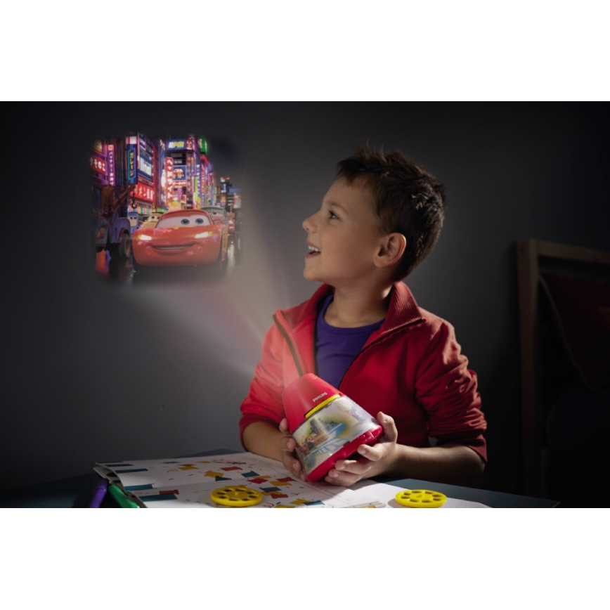 Philips 71769/32/16 - LED Nachtlamp en projector DISNEY CARS LED/0,1W/3xAA
