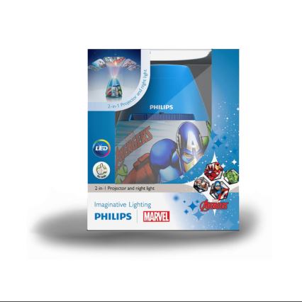 Philips 71769/35/P0 - LED Kinder beeldprojector MARVEL AVENGERS 1xLED/0,1W/3xAA