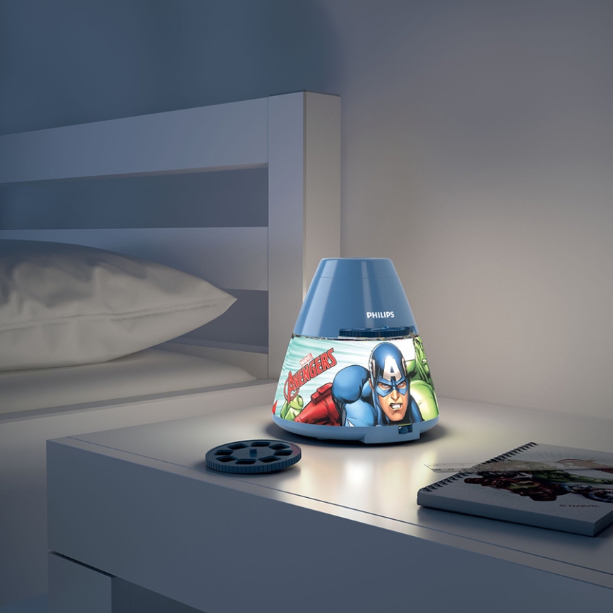 Philips 71769/35/P0 - LED Projecteur enfant a Lampe AVENGERS 1xLED/0,1W/4,5V