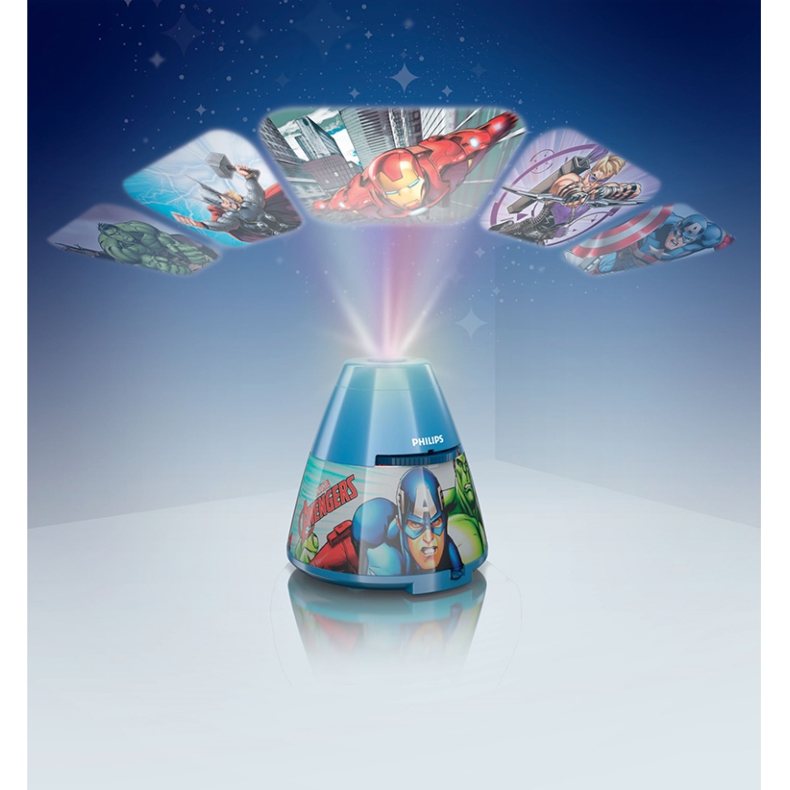 Philips 71769/35/P0 - LED Projecteur enfant a Lampe AVENGERS 1xLED/0,1W/4,5V