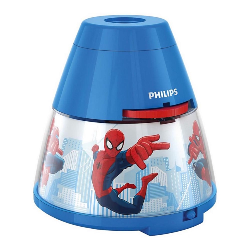 Philips 71769/40/16 - LED Nachtlamp en projector MARVEL SPIDER MAN LED/0,1W/3xAA