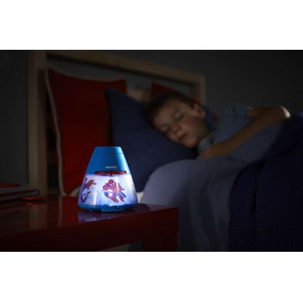 Philips 71769/40/16 - LED Nachtlamp en projector MARVEL SPIDER MAN LED/0,1W/3xAA