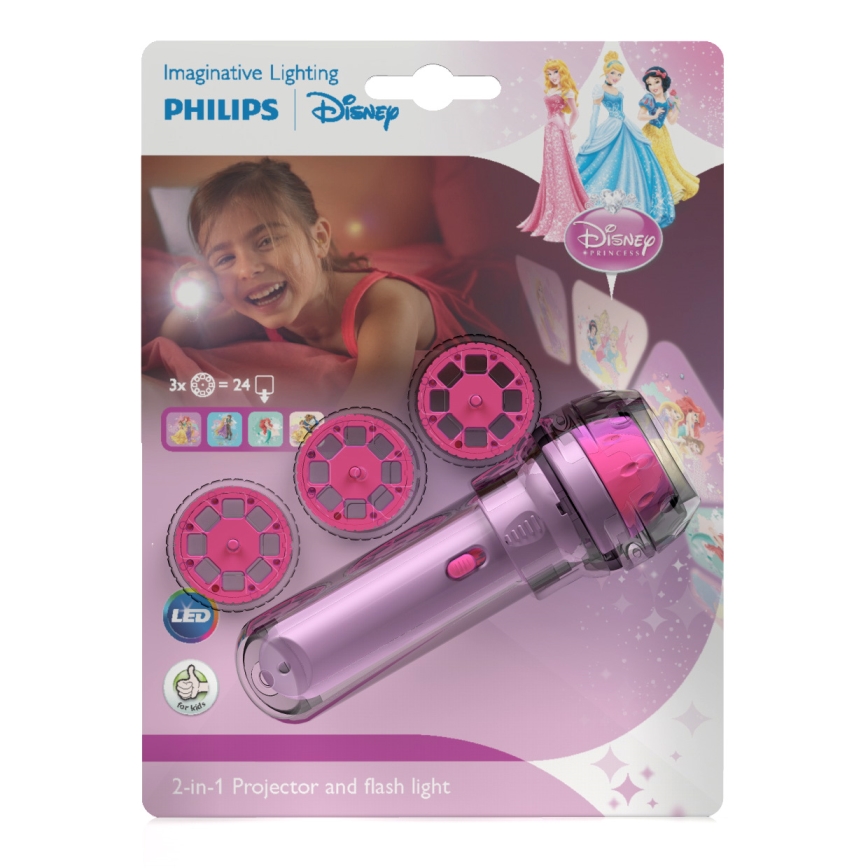 Philips 71788/28/16 - Projecteur enfant DISNEY PRINCESS LED/3xLR44