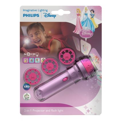 Philips 71788/28/16 - LED Kinder zaklamp projector DISNEY PRINCESS LED/3xLR44