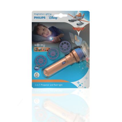 Philips 71788/53/16 - Lampe torche LED enfant et projecteur DISNEY PLANES 1xLED/3xLR44