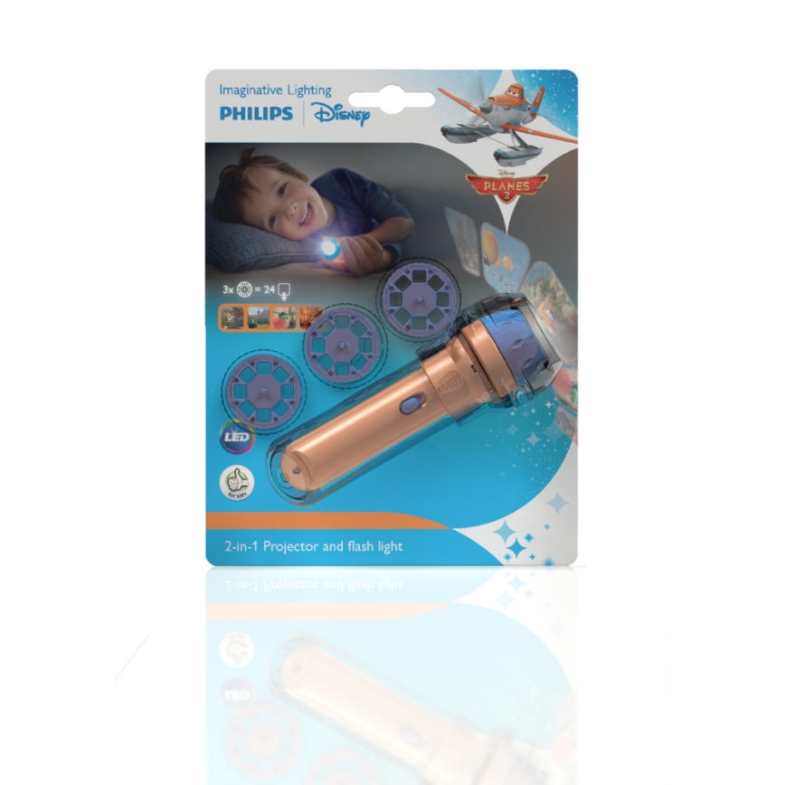 Philips 71788/53/16 - LED Kinder zaklamp projector DISNEY PLANES LED/3xLR44