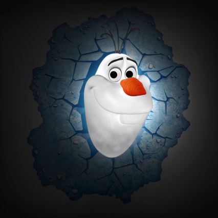 Philips 71801/08/16 - 3D wandlamp kinderkamer DISNEY FROZEN OLAF LED/3xAA