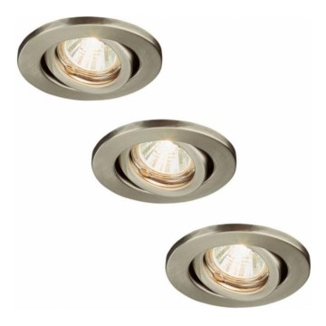 Philips 72810/23/PN - SET 3x Badkamer inbouwverlichting MIRA 3xG4/20W/230V IP23