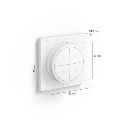 Philips - Afstandsbediening met Schakelaar Hue TAP 1xCR2032 wit