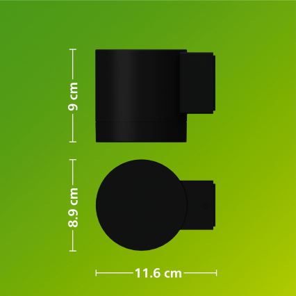 Philips - Applique murale d'extérieur FYLX 1xGU10/5W/230V noire IP44