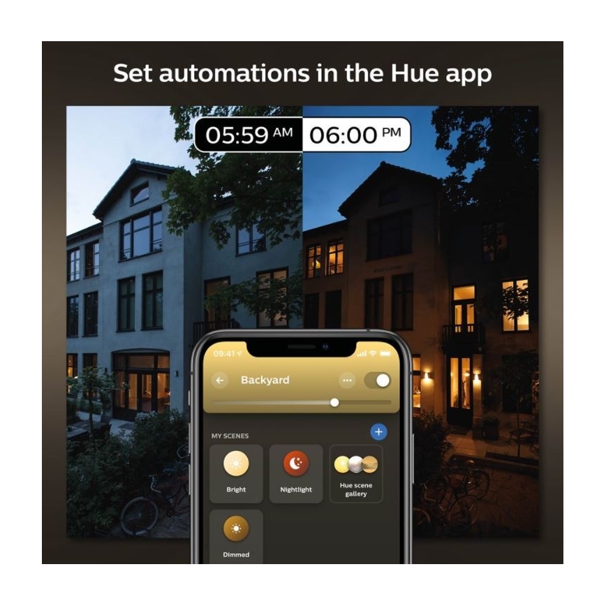 Philips - Applique murale d'extérieur Hue INARA 1xE27/7W/230V Wi-Fi IP44