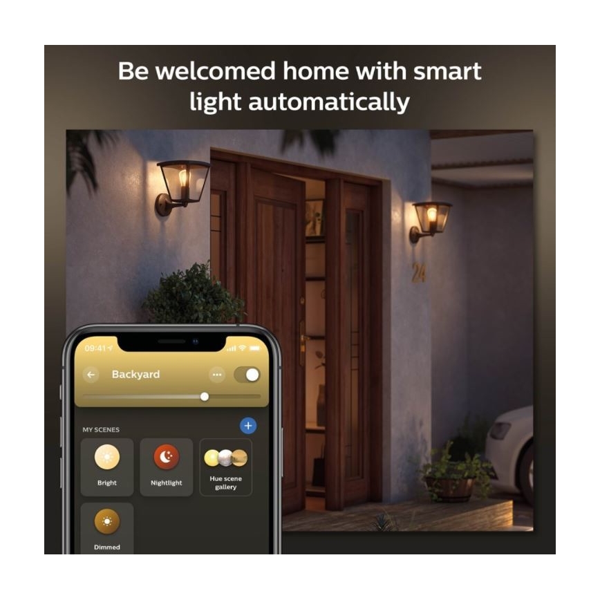 Philips - Applique murale d'extérieur Hue INARA 1xE27/7W/230V Wi-Fi IP44