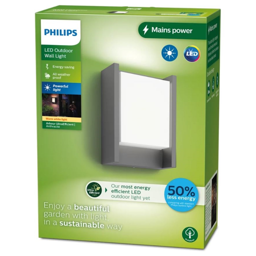 Philips - Applique murale extérieure ARBOUR LED/3,8W/230V 2700K IP44