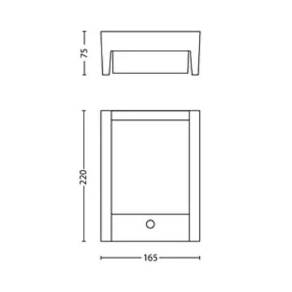 Philips - Applique murale extérieure avec détecteur ARBOUR LED/3,8W/230V 2700K IP44
