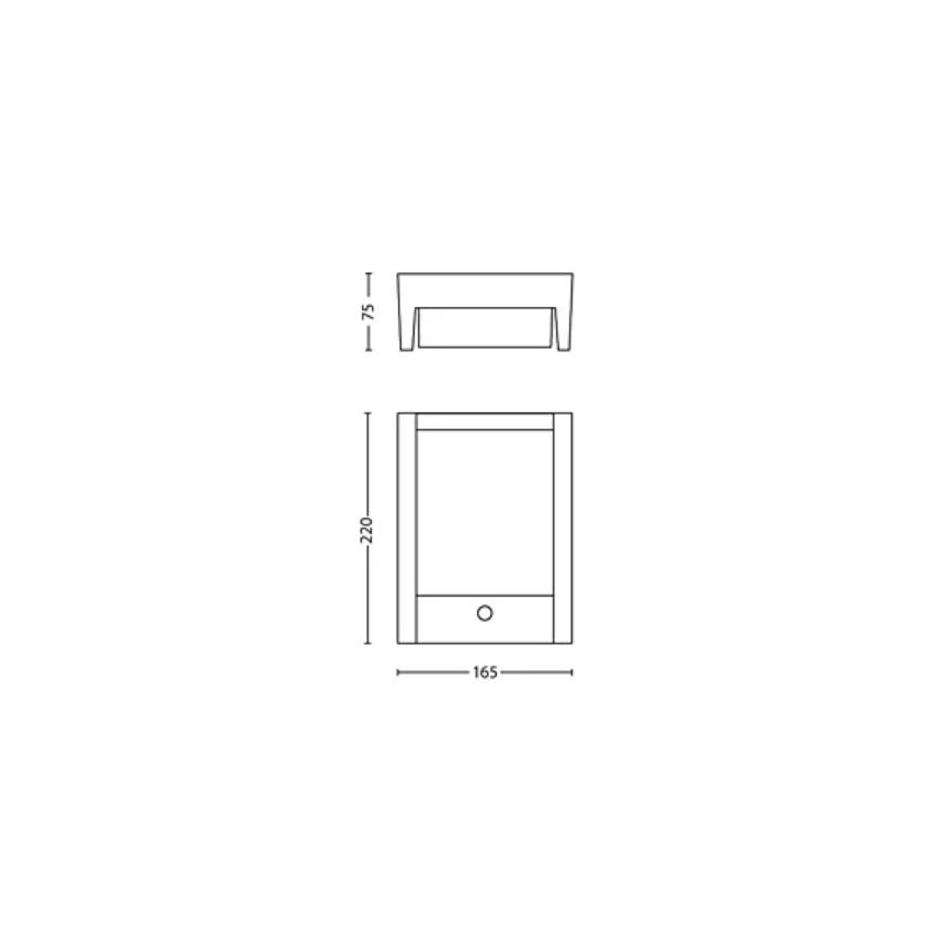 Philips - Applique murale extérieure avec détecteur ARBOUR LED/3,8W/230V 2700K IP44
