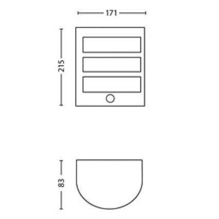 Philips - Applique murale extérieure avec détecteur PYTHON LED/3,8W/230V IP44