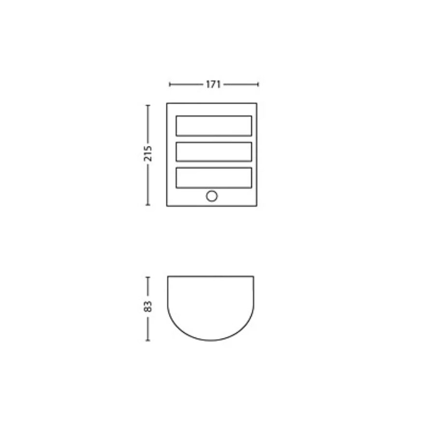 Philips - Applique murale extérieure avec détecteur PYTHON LED/3,8W/230V IP44