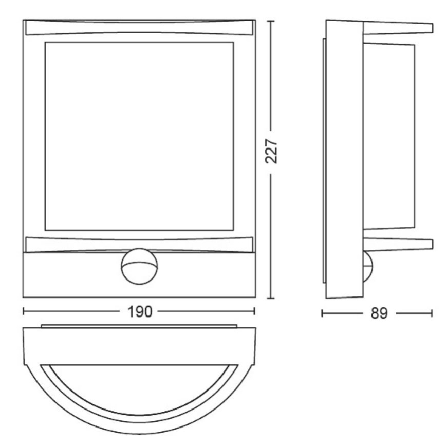 Philips - Applique murale extérieure avec détecteur SAMONDRA LED/3,8W/230V IP44