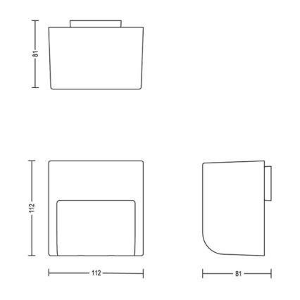 Philips - Applique murale extérieure GRITS LED/1,5W/24V IP44