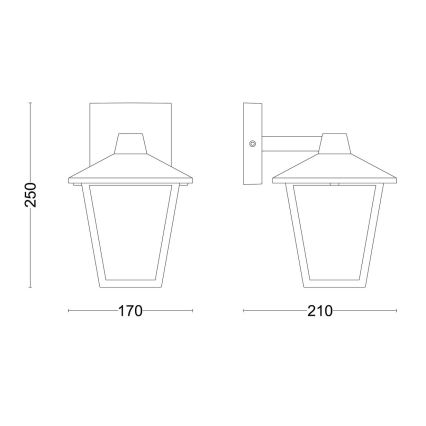 Philips - Applique murale extérieure KINNO 1xE27/25W/230V IP44