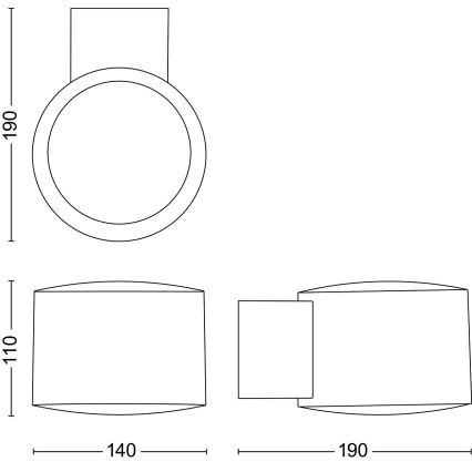 Philips - Applique murale extérieure OTIS LED/4,3W/230V 2700K IP44