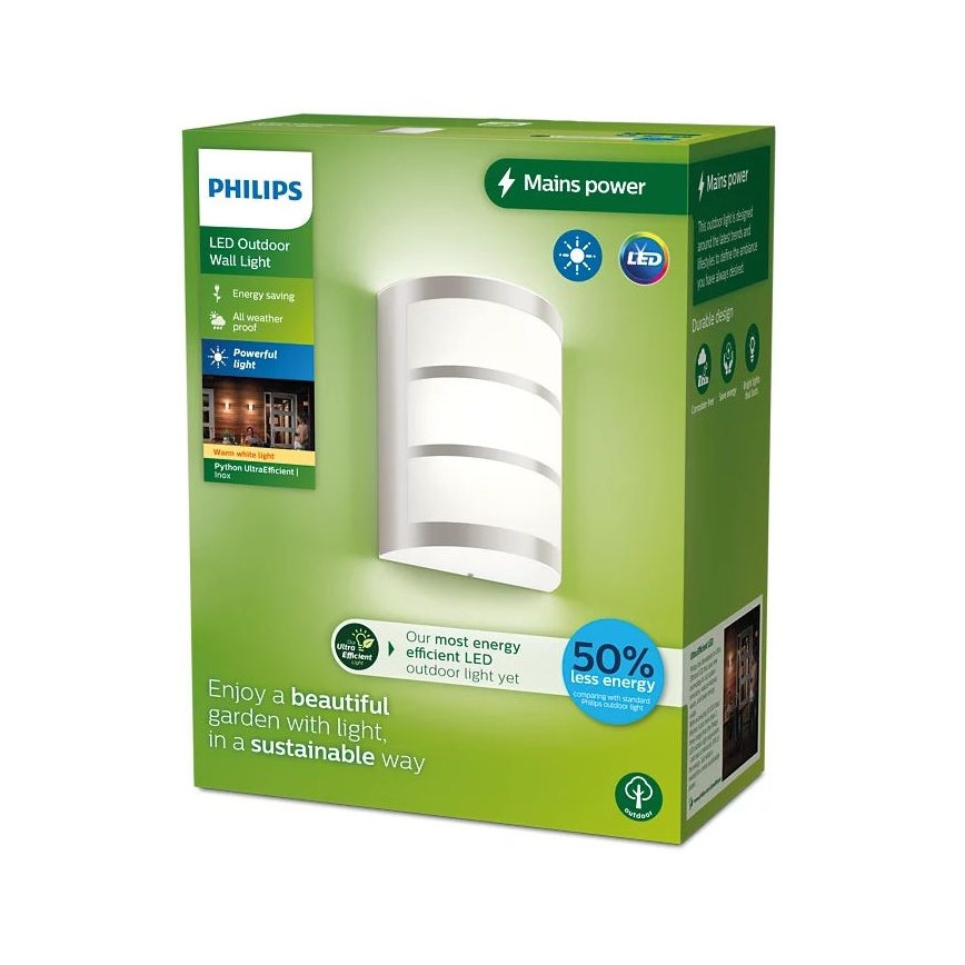 Philips - Applique murale extérieure PYTHON LED/3,8W/230V IP44