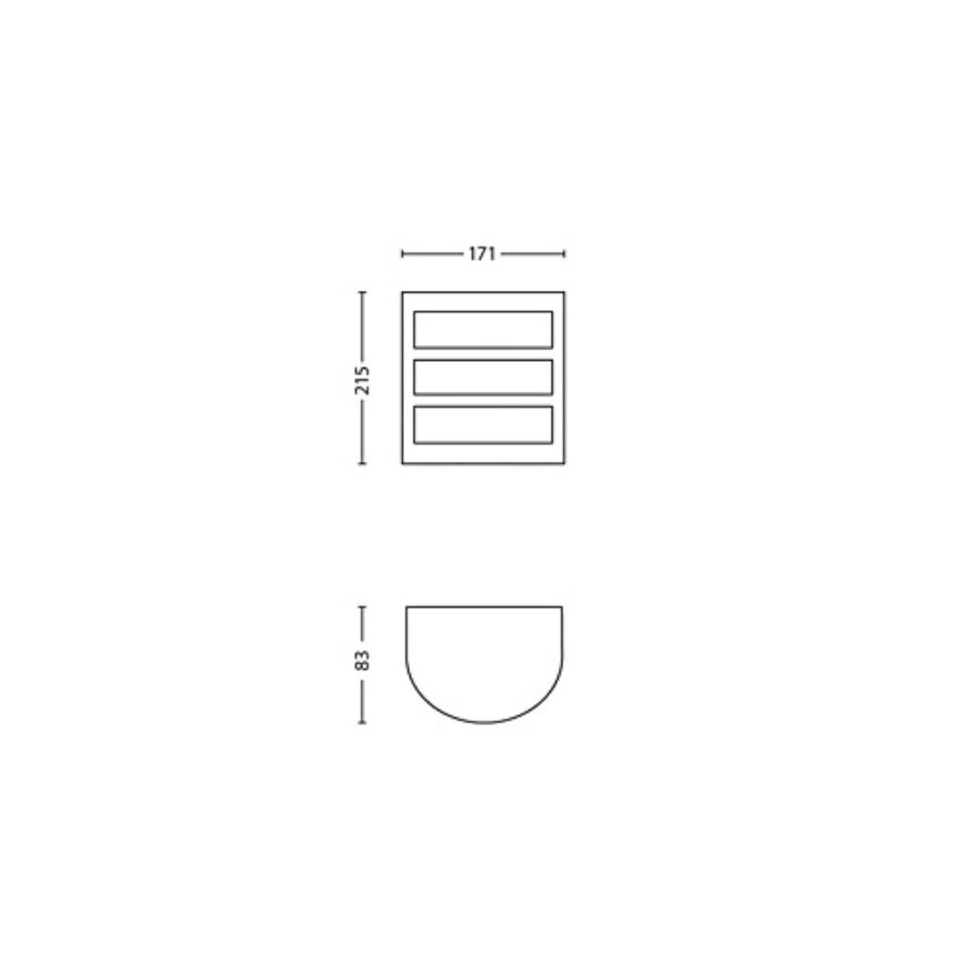 Philips - Applique murale extérieure PYTHON LED/3,8W/230V IP44