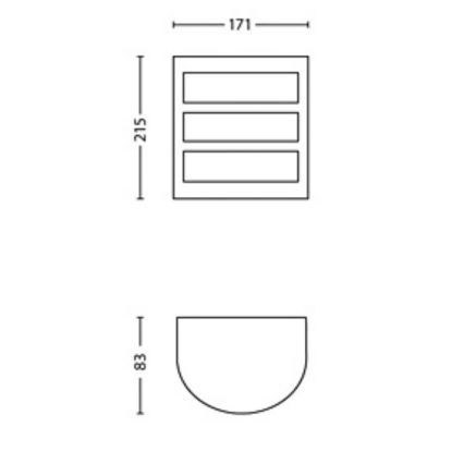 Philips - Applique murale extérieure PYTHON LED/3,8W/230V IP44