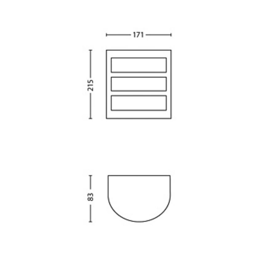 Philips - Applique murale extérieure PYTHON LED/3,8W/230V IP44