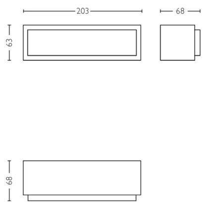 Philips - Applique murale extérieure STRATOSPHERE LED/3,8W/230V 2700K IP44