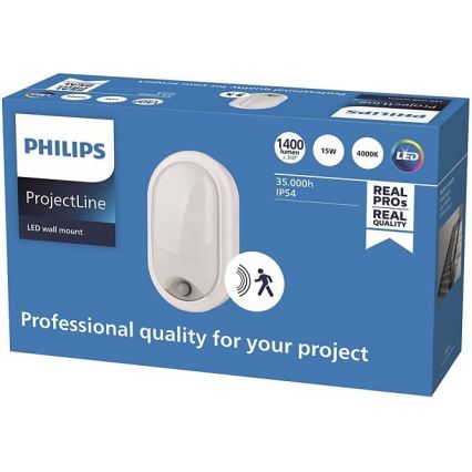 Philips - Applique murale LED avec détecteur PROJECTLINE LED/15W/230V IP54