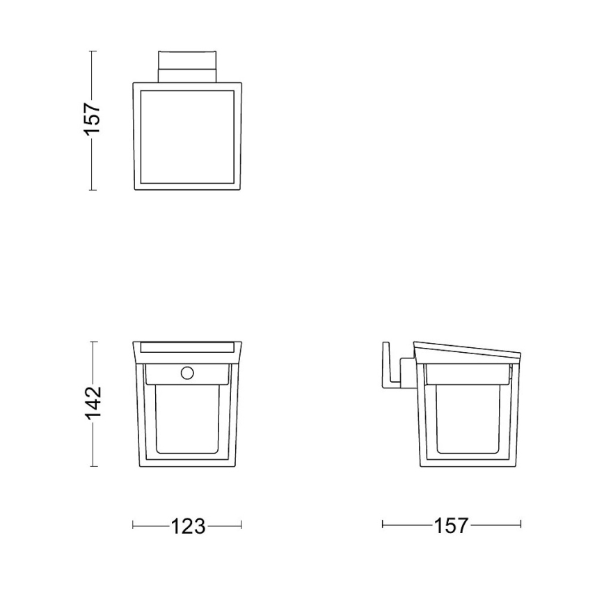 Philips - Applique murale solaire avec détecteur BLAISE LED/1,5W/3,7V 3000K IP44