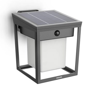 Philips - Applique murale solaire avec détecteur BLAISE LED/1,5W/3,7V 3000K IP44