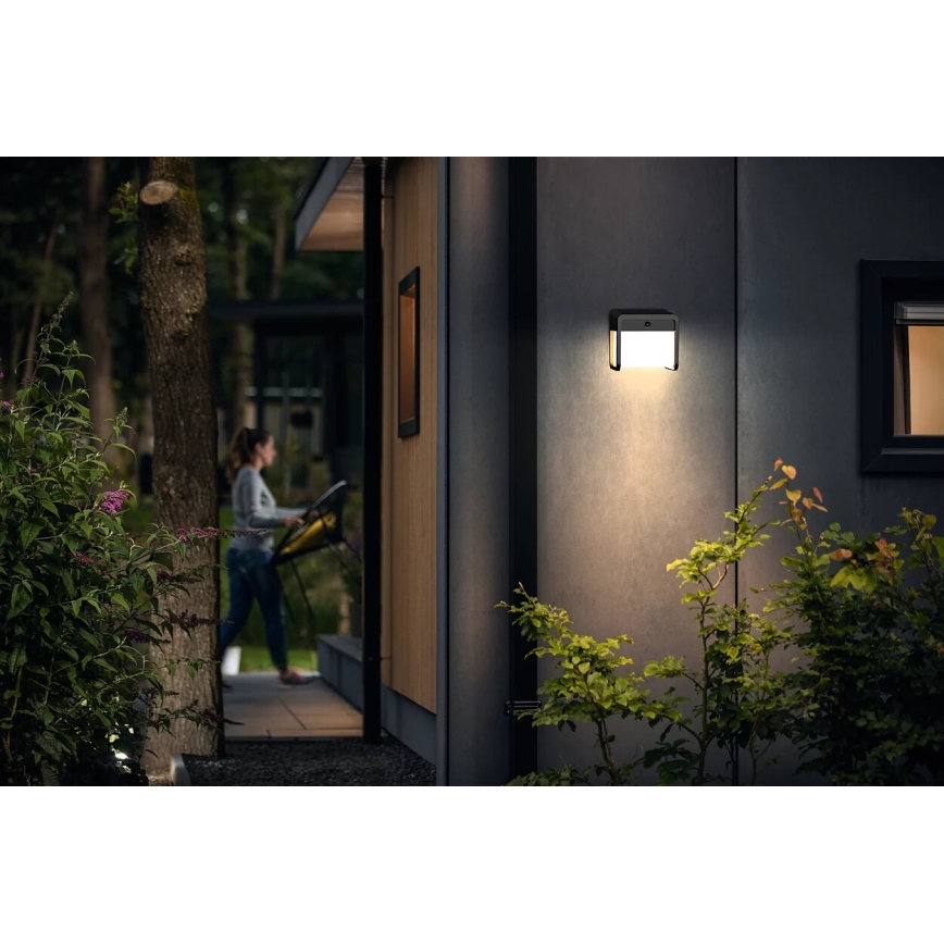Philips - Applique murale solaire avec détecteur EZRA LED/1,8W/3,7V 3000K IP44