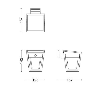 Philips - Applique murale solaire avec détecteur NISSA LED/1,8W/3,7V 3000K IP44