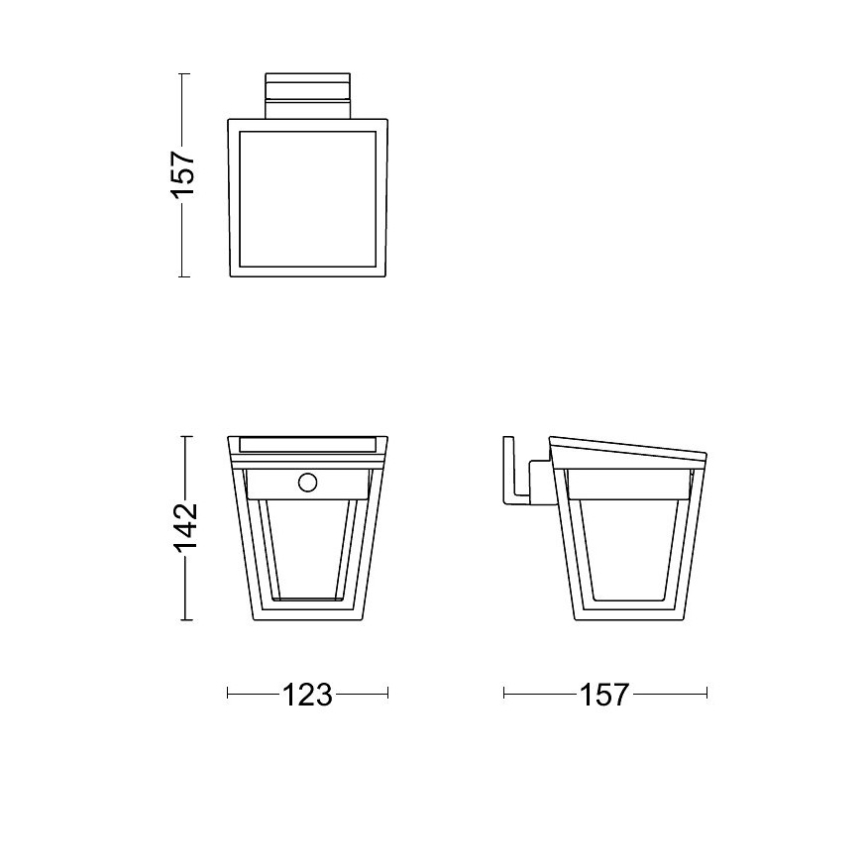 Philips - Applique murale solaire avec détecteur NISSA LED/1,8W/3,7V 3000K IP44