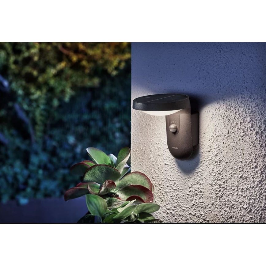 Philips - Applique murale solaire avec détecteur LED/1,2W/4V 1800 mAh 4000K IP44