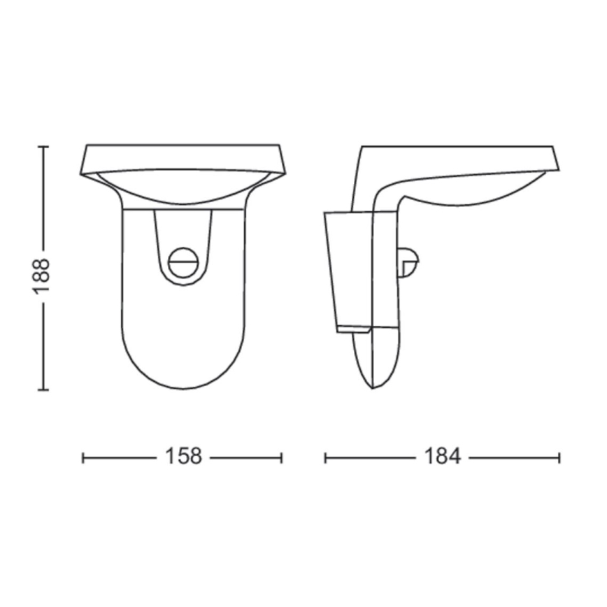 Philips - Applique murale solaire avec détecteur LED/1,2W/4V 1800 mAh 4000K IP44