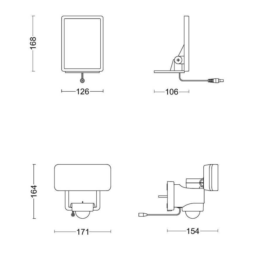 Philips - Applique murale solaire avec détecteur TYLUS LED/6W/3,7V 3000K IP44