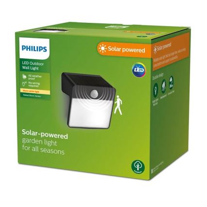 Philips - Applique murale solaire avec détecteur YARIXA LED/2,2W/3,7V IP44