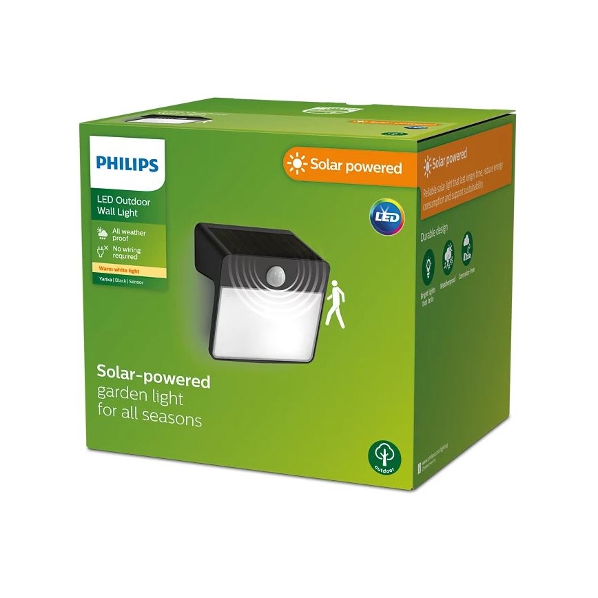 Philips - Applique murale solaire avec détecteur YARIXA LED/2,2W/3,7V IP44