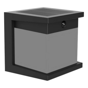 Philips - Applique murale solaire LED avec capteur DIARA LED/3,8W/3,7V 800 mAh 2700K IP44 noire