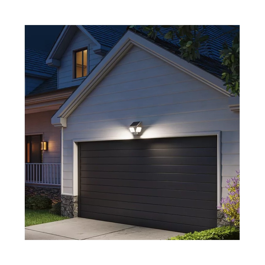 Philips - Applique murale solaire LED ZYREN avec capteur LED/24,5W/3,7V 2600 mAh 5000K IP65 blanche