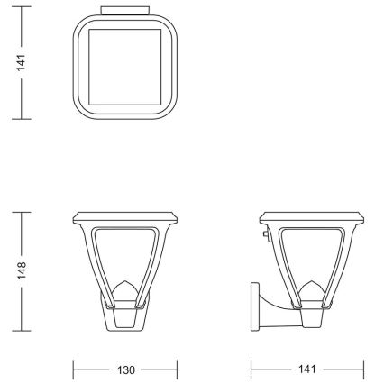 Philips - Applique murale solaire VAPORA LED/1,5W/3,7V IP44