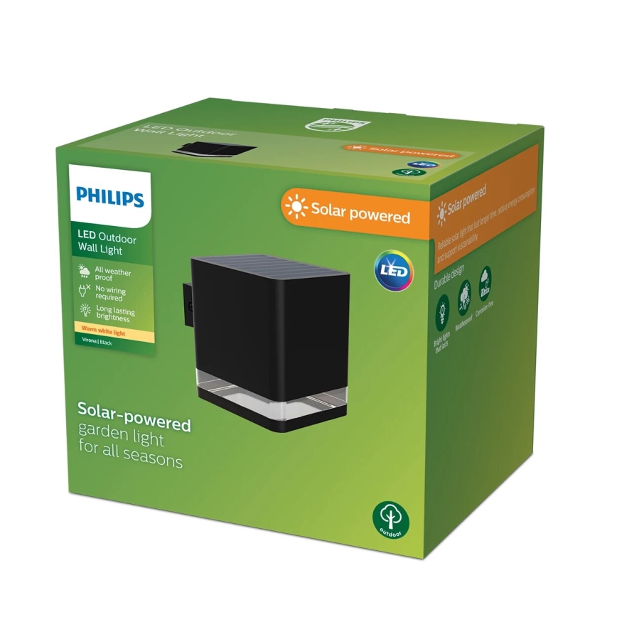 Philips - Applique murale solaire VIRONA LED/1,8W/3,7V 2700K IP44